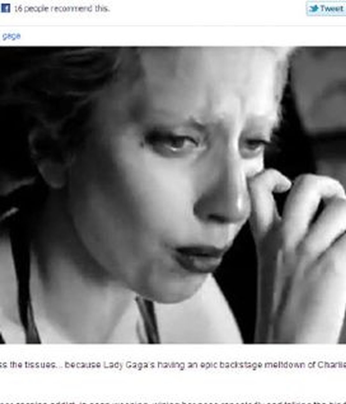 Lady Gaga ha desvelado sus sentimientos entre llantos para un documental. Vídeo: Informativos Telecinco.