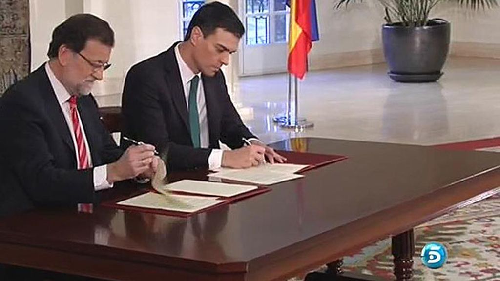 Rajoy y Sánchez firman el pacto antiterrorista contra el yihadismo
