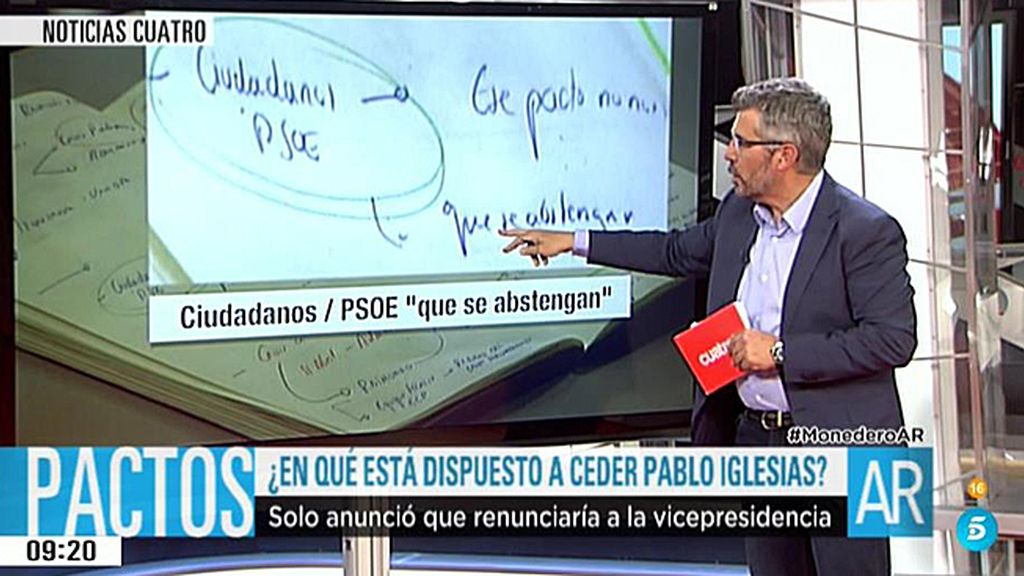 Los apuntes de Pablo Iglesias al descubierto