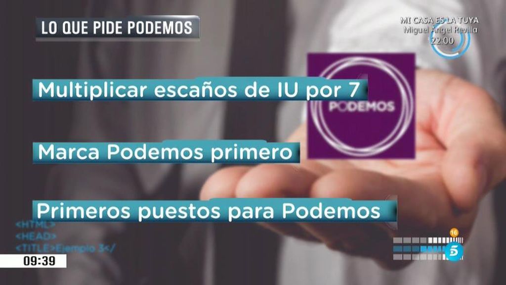 Los desencuentros entre Podemos e IU