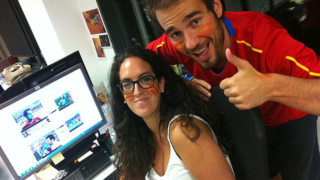 El equipo de la web de Mediaset, haciendo historia con ‘La Roja’
