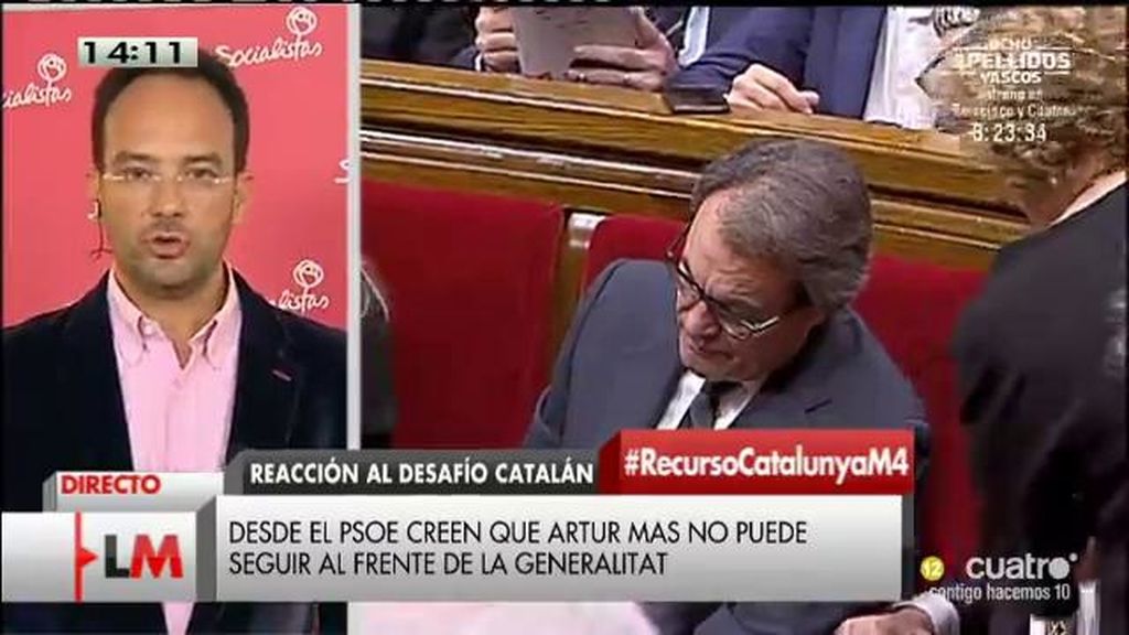 Antonio Hernando: "Mas tiene que reflexionar porque está haciendo el ridículo"