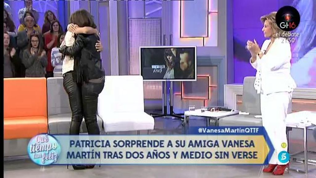 La emoción de Vanesa Martín al reencontrarse con su amiga Patricia, en '¡QTTF!'