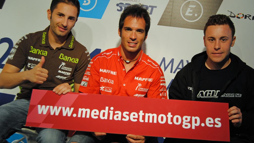 Hector Faubel, Toni Elias y Efren Vazquez, con la Web