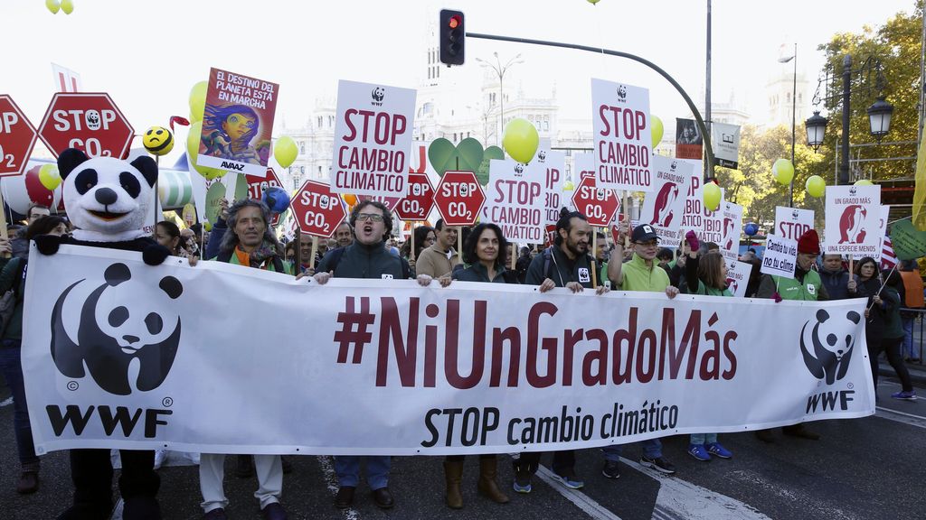 Multitudinaria marcha en Madrid contra el cambio climático