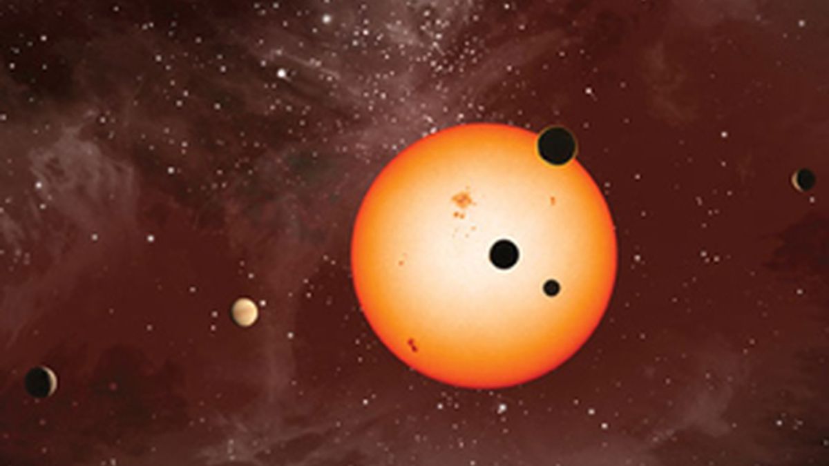 El sistema tiene seis planetas que orbitan alrededor de una  estrella similar al Sol, llamada Kepler-11. FOTO: NASA