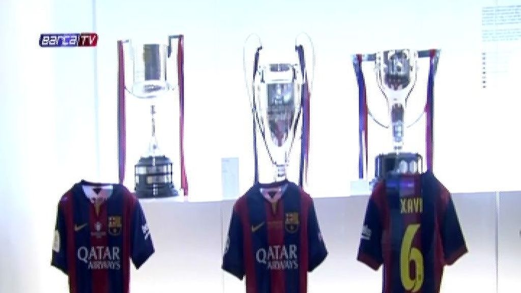 El triplete ya luce en las vitrinas del Museo del Barça