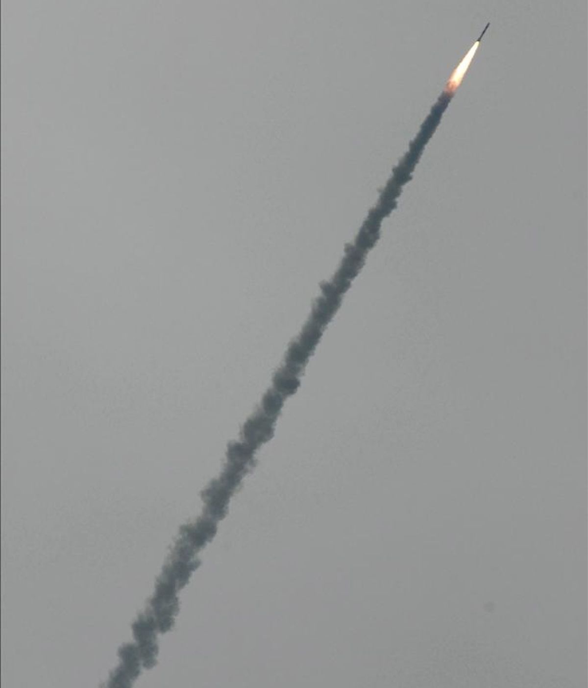 Un vehículo de lanzamiento de un satélite indio. EFE/Archivo