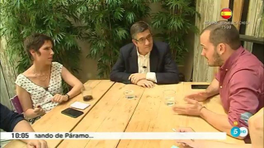 Patxi López, cara a cara con los votantes de Ciudadanos y de Podemos