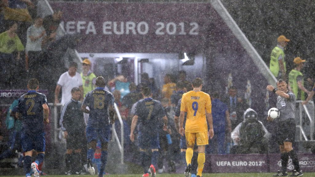 La lluvia, protagonista del Ucrania Francia
