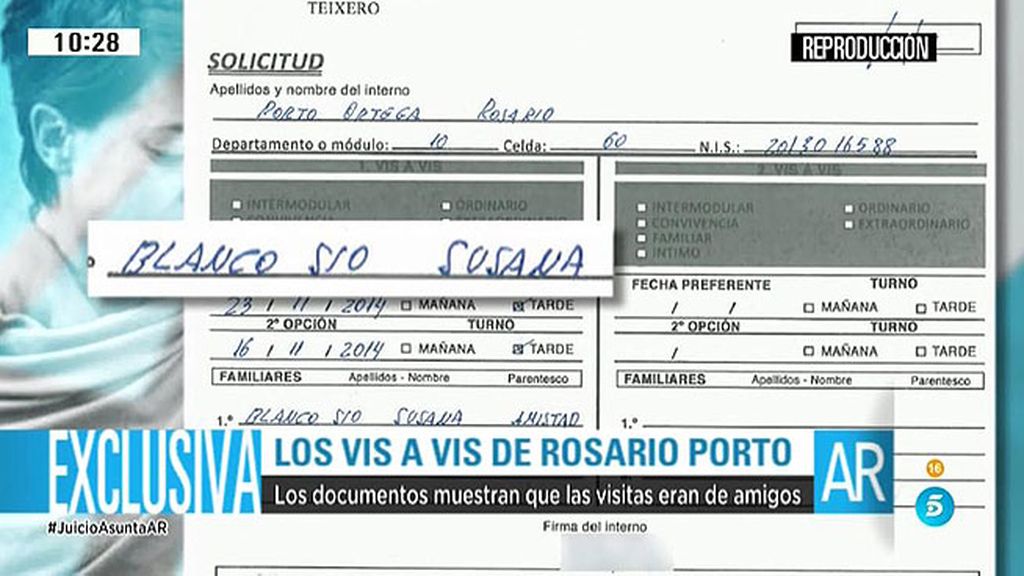 La documentación que confirmaría el trato de favor a Porto durante las visitas, en 'AR'