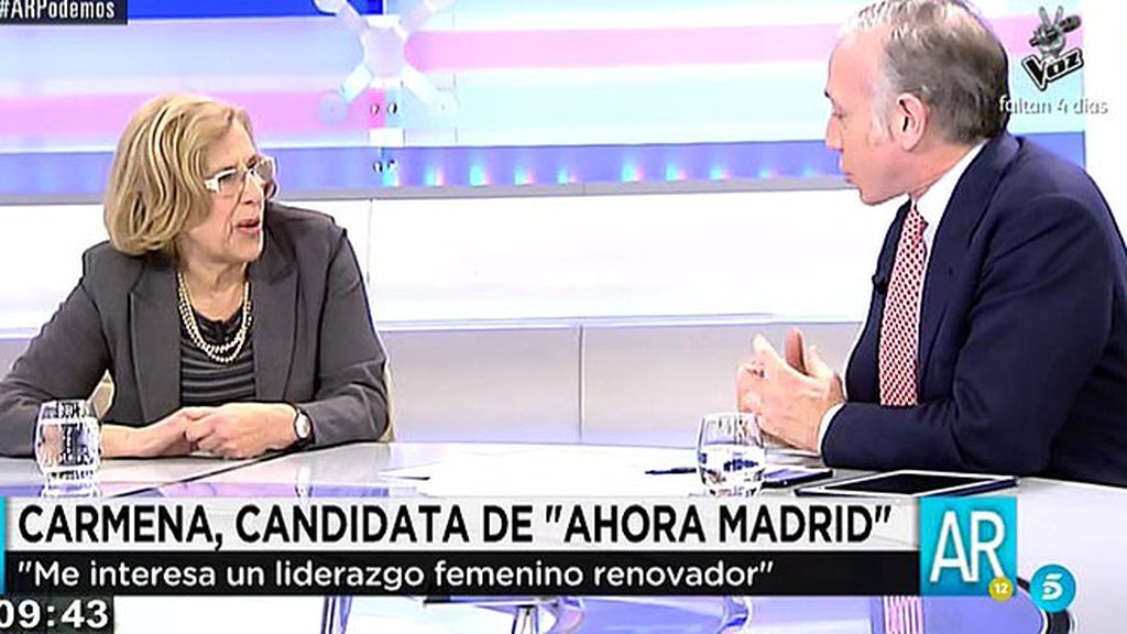 Carmena, sobre los problemas de Monedero con Hacienda: "Creo que eso no inhabilita para la actividad política"