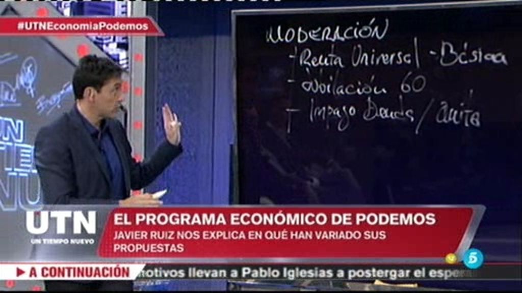 Javier Ruíz analiza la moderación en las propuestas económicas de Podemos