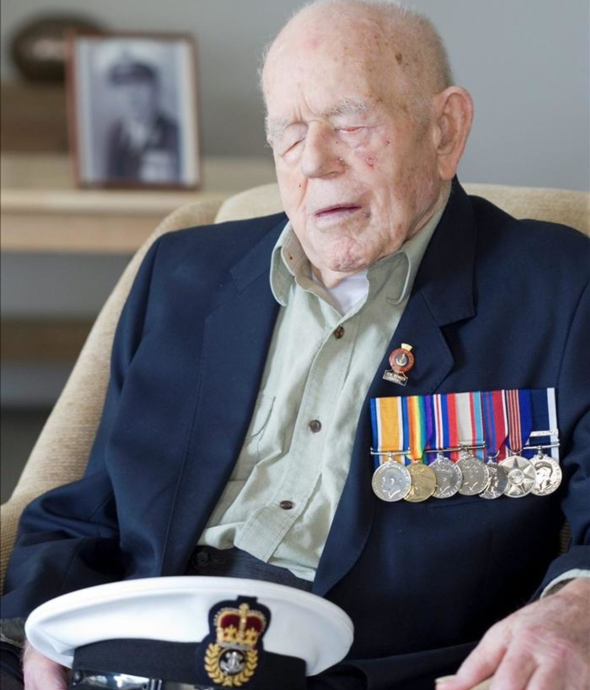 El veterano de la Armada Claude Stanley Choules, el último combatiente que quedaba vivo de la I Guerra Mundial, quien falleció en Australia a los 110 años. EFE