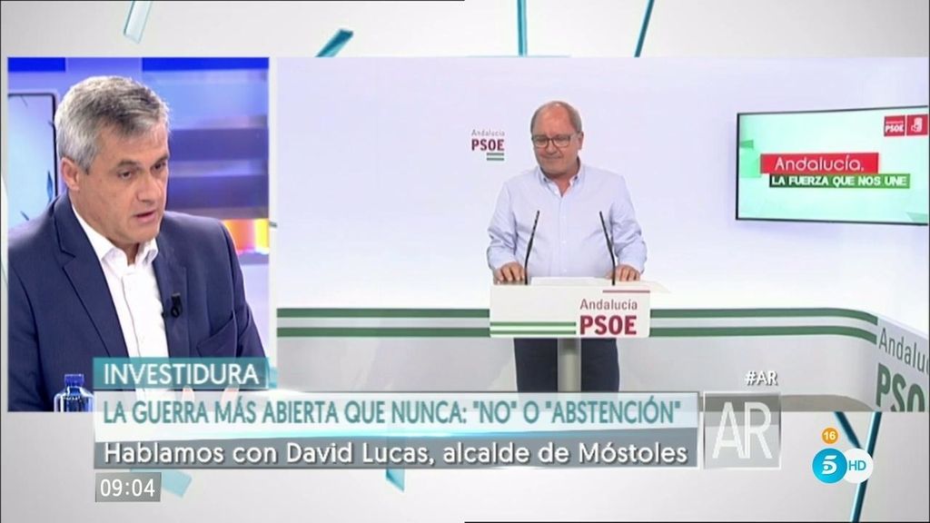David Lucas: “Siempre apoyé a Sánchez y la posibilidad de un Gobierno alternativo"