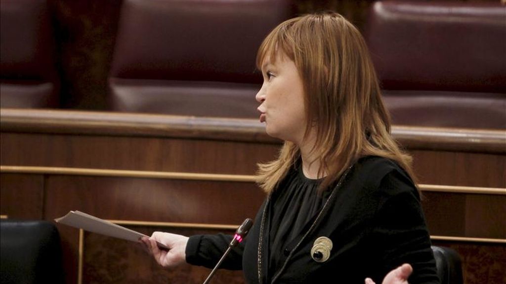 La ministra de Sanidad, Política Social e Igualdad, Leire Pajín, durante una intervención en el Congreso. EFE/Archivo