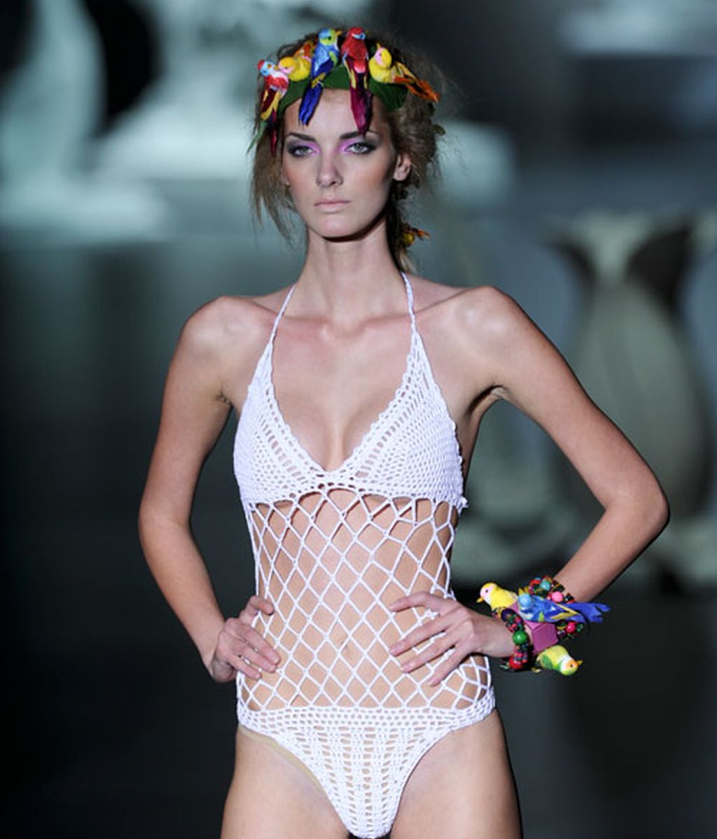 Baños en verde y rosa