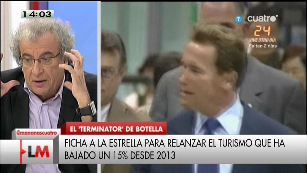 J.M. Calleja: "Que venga Schwarzenegger los días pares y Rambo los impares"