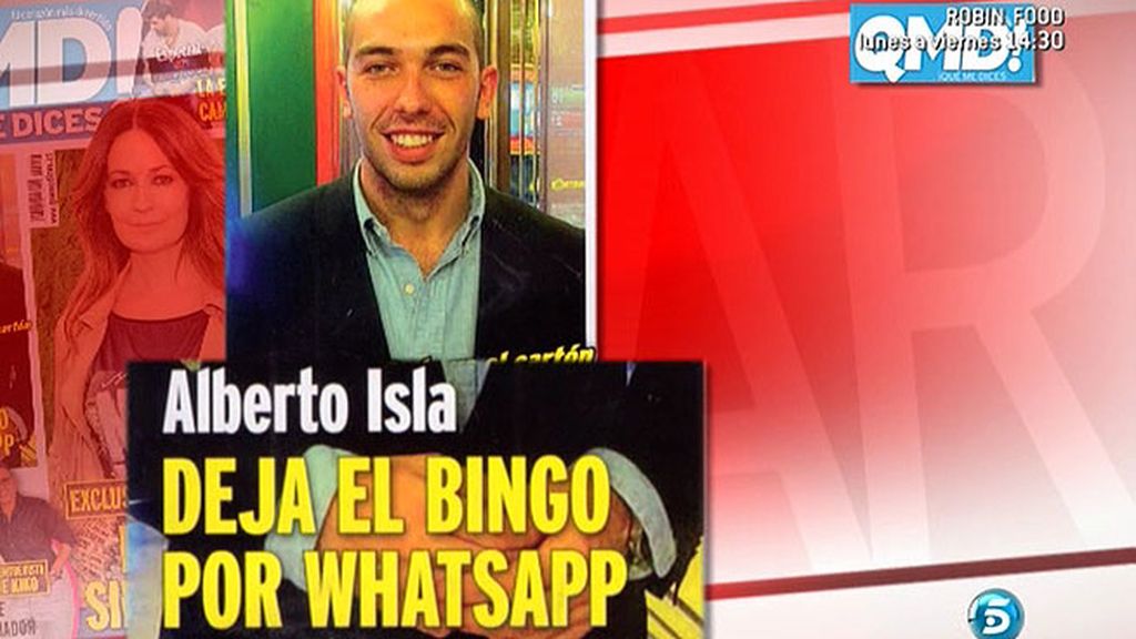 Alberto Isla deja su trabajo en el 'Bingo Las Vegas' por whatsapp