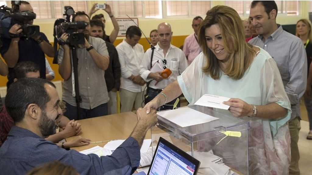 Susana Díaz: "Hoy va a ser un día bonito, un día bueno para los andaluces"