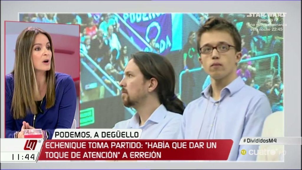 Ángela Ballester: "Este tipo de campañas dañan a Podemos y a Pablo Iglesias"