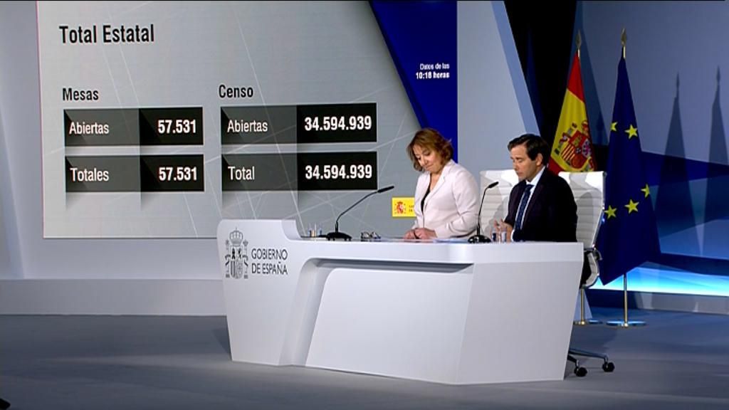 El Gobierno destaca la "absoluta normalidad" en la apertura de los colegios electorales