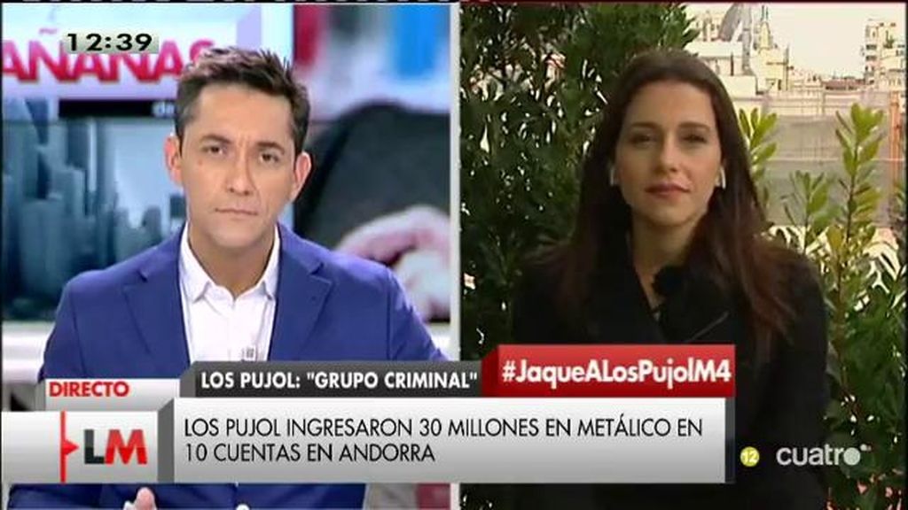 Inés Arrimadas: “Mas y Pujol decían que no eran independentistas y ahora son los más independentistas de Cataluña”