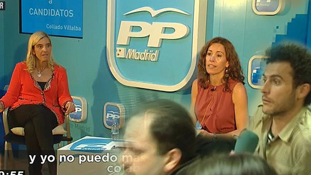 M. Vargas, candidata a la alcaldía de Collado Villalba, no responde a Rabaneda durante su 'examen'