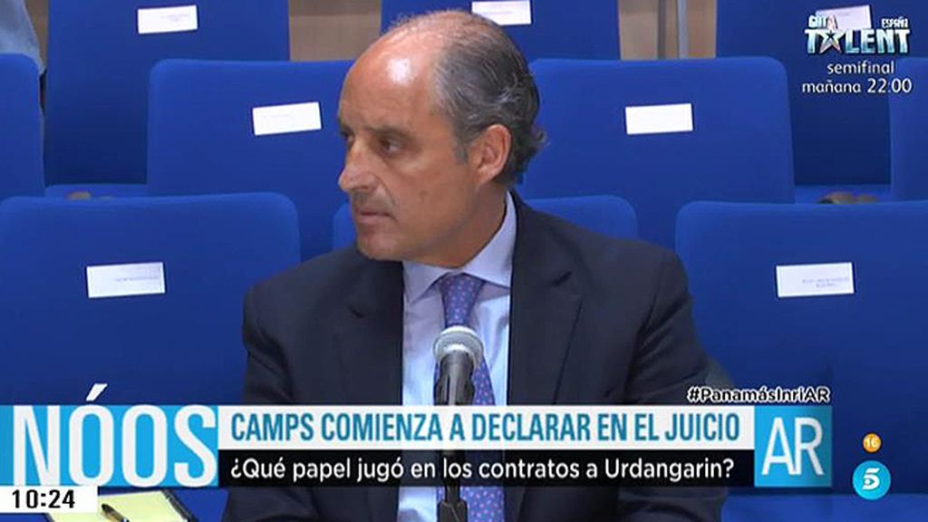 Camps, nervioso declarando ante el juez