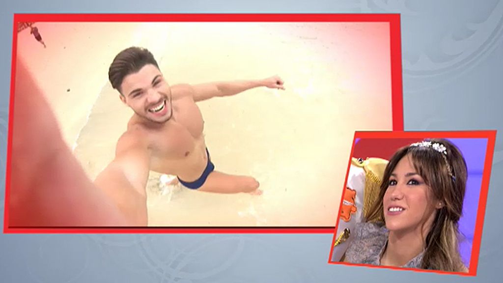 Alejandro sorprende a Steisy con un baño en una playa paradisíaca de Canarias