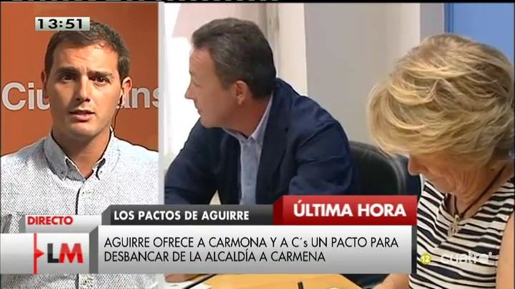 Rivera, sobre la propuesta de Aguirre: "Villacís sería una estupenda alcaldesa, pero no ganó las elecciones"