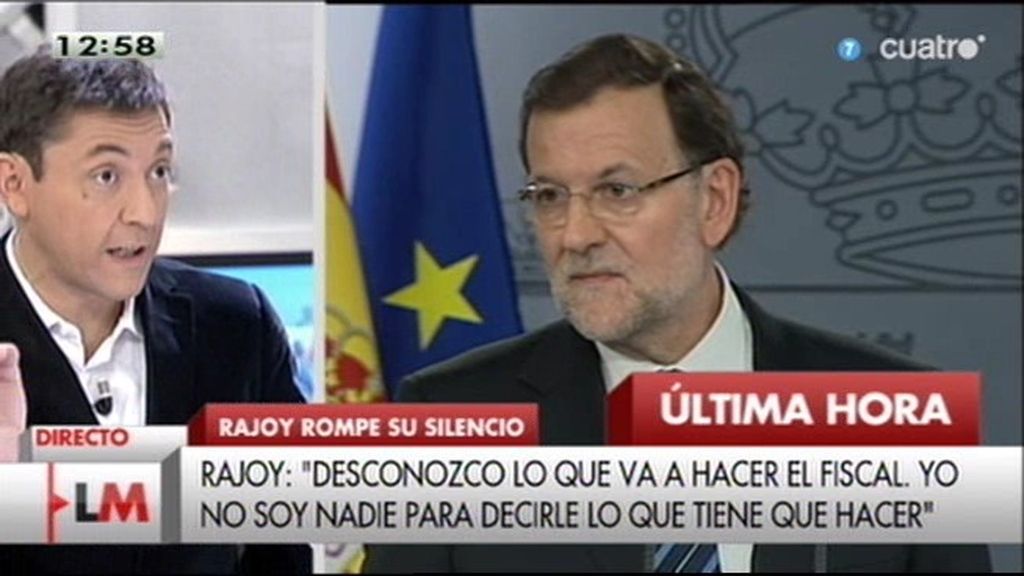 Javier Ruiz: "Rajoy es cínico al decir que no da instrucciones a la fiscalía"