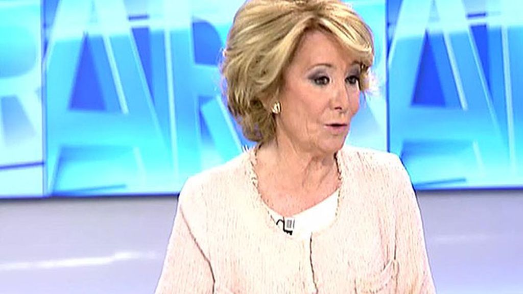 Esperanza Aguirre: "No pongo la mano en el fuego por Mariano Rajoy"