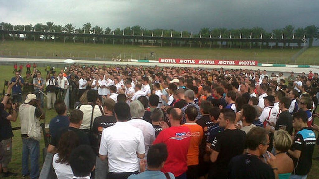 Tributo a Marco Simoncelli en Malasia