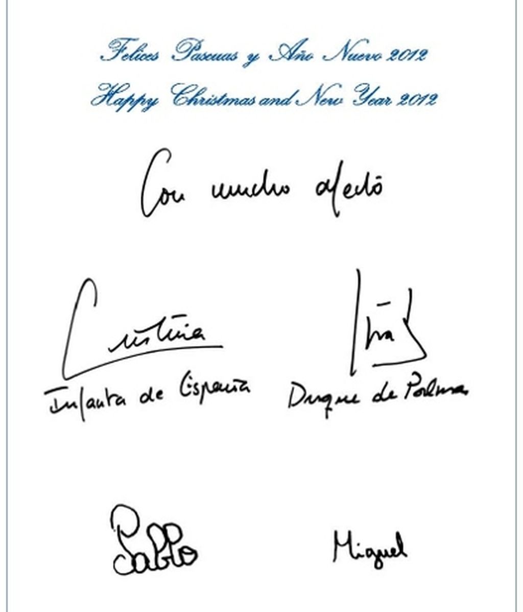 Los duques de Palma y sus hijos Pablo, Miguel, Irene y Juan