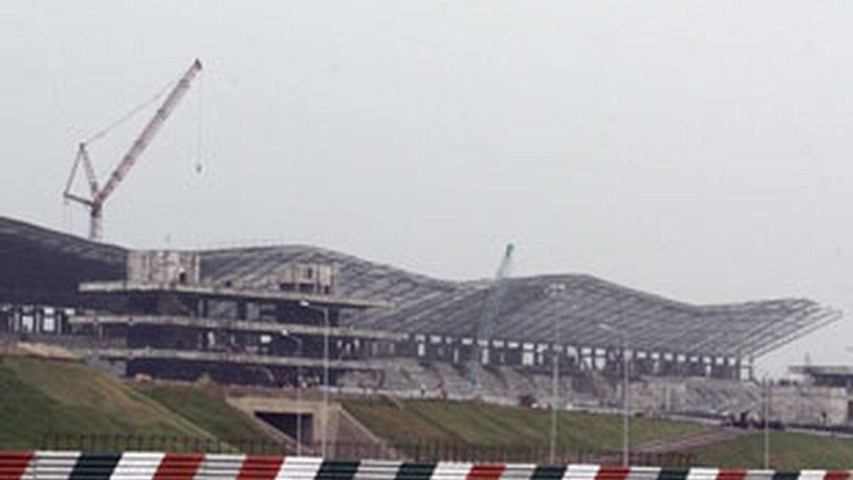 Aún en construcción, el circuito Buddh, en las afueras de Nueva Dehli. FOTO: EFE