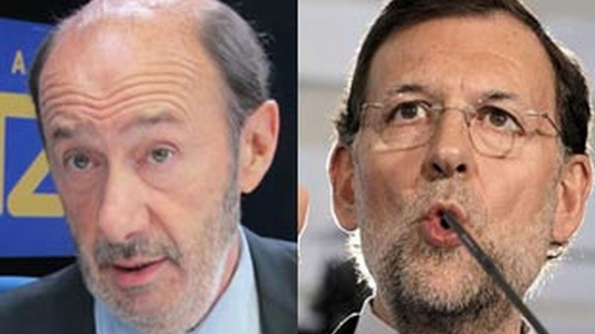 Alfredo Pérez Rubalcaba y Mariano Rajoy.