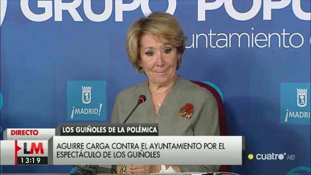 Aguirre, de Carmena: “Ha pedido disculpas pero Monedero dijo que el perdón en política se conjuga dimitiendo”
