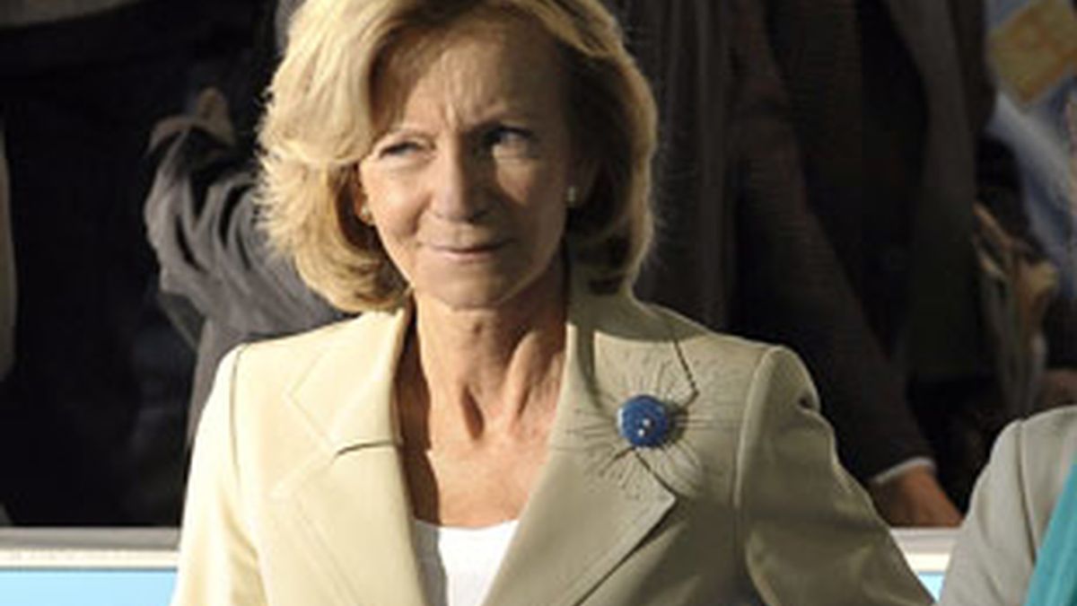 Elena Salgado, ministra de Economía, a su llegada al Ecofin. Foto: EFE