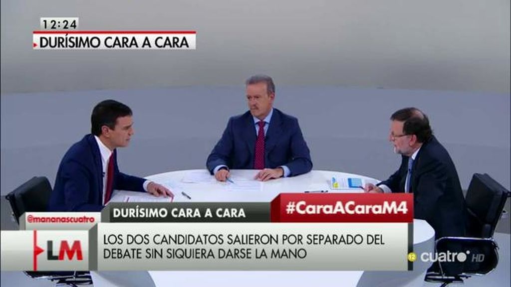 Sánchez, a Rajoy: “El presidente tiene que ser decente y usted no lo es”; Rajoy: “Su intervención ha sido ruin y mezquina”