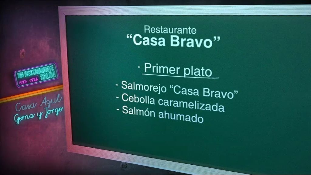 El menú de "Casa Bravo"