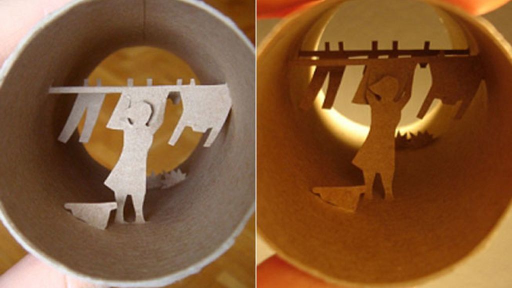 Obras de arte en papel higiénico