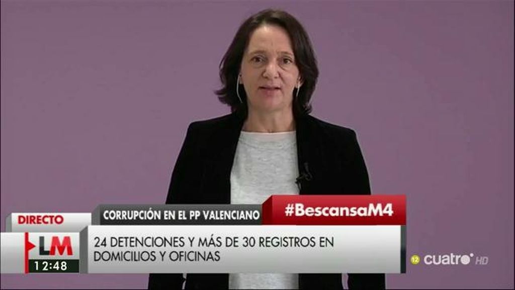 Carolina Bescansa: “El PP lleva mucho tiempo imposibilitado para gobernar este país por un motivo de corrupción”