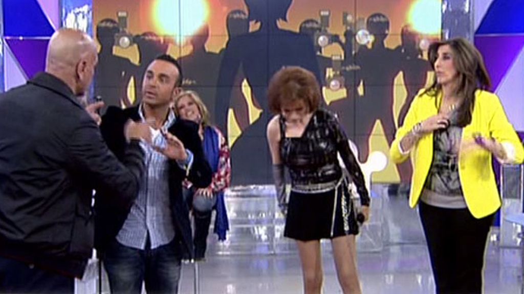 Margarita Seisdedos se cae antes de que su hija entrara en plató