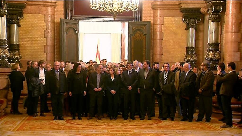 Forcadell, arropada por Puigdemont, Junqueras y Artur Mas