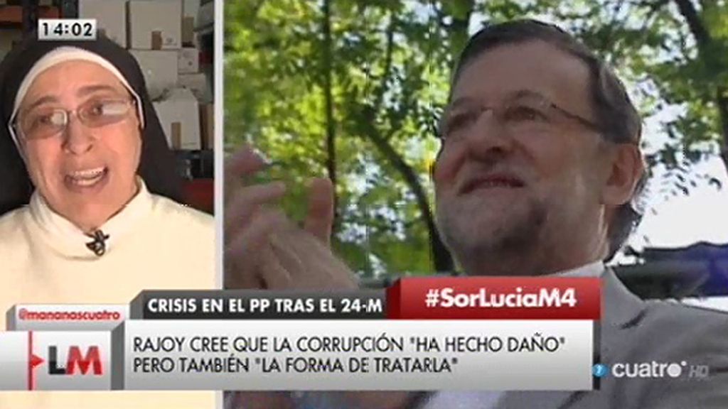 Sor Lucía: "Rajoy debería preguntarse qué es la incomunicación en la que vive"
