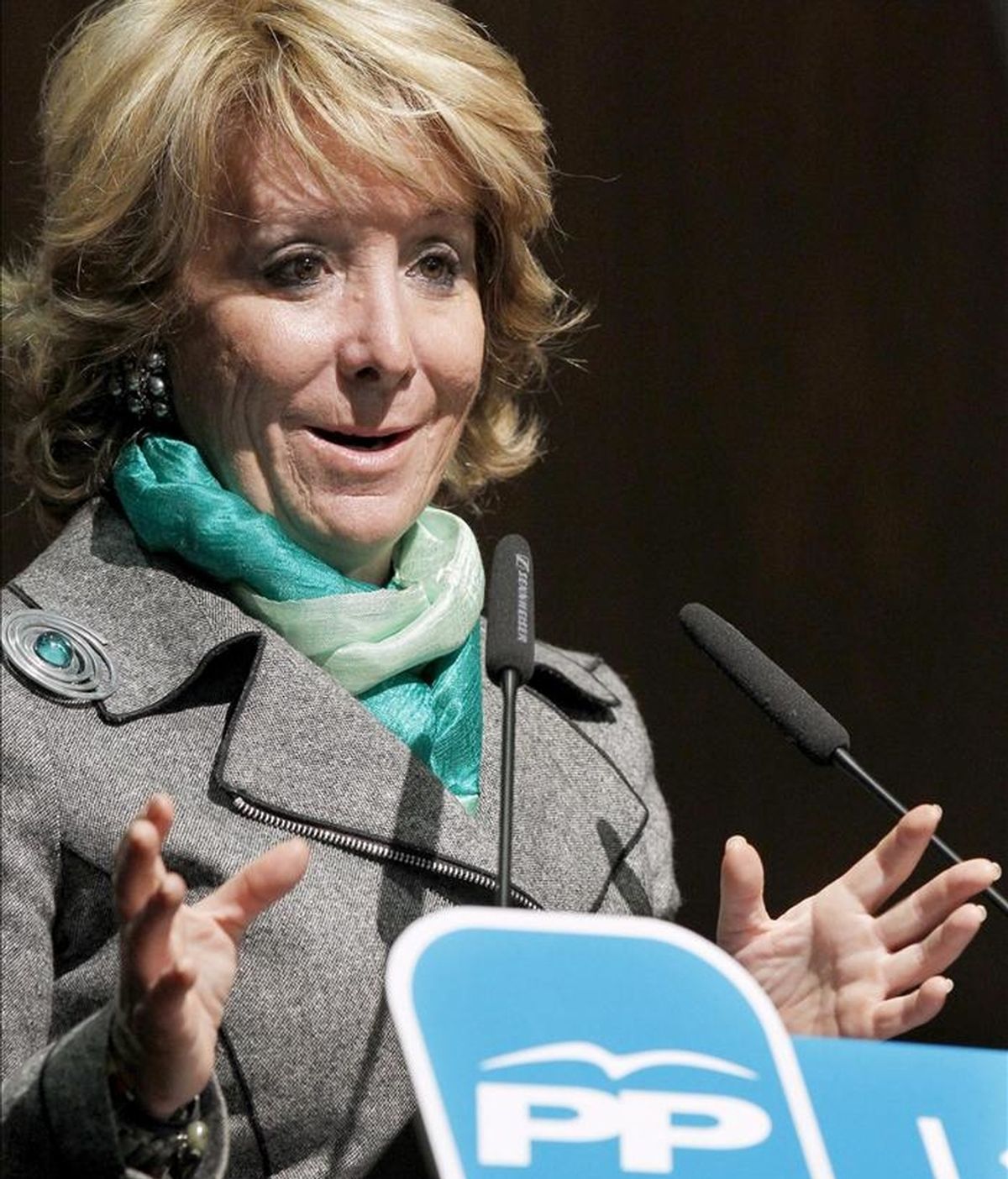 La presidenta de la Comunidad de Madrid, Esperanza Aguirre, durante su intervención en un acto político. EFE/Archivo