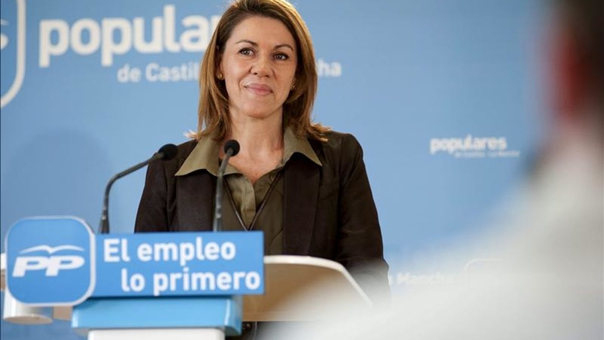 La secretaria general del PP y candidata del PP a la presidencia de Castilla-La Mancha, María Dolores de Cospedal. EFE/Archivo