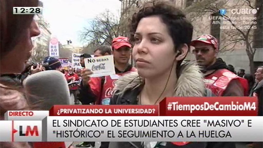 Ana García (sindicato de estudiantes): “No aceptamos que nos arrebaten la universidad pública”