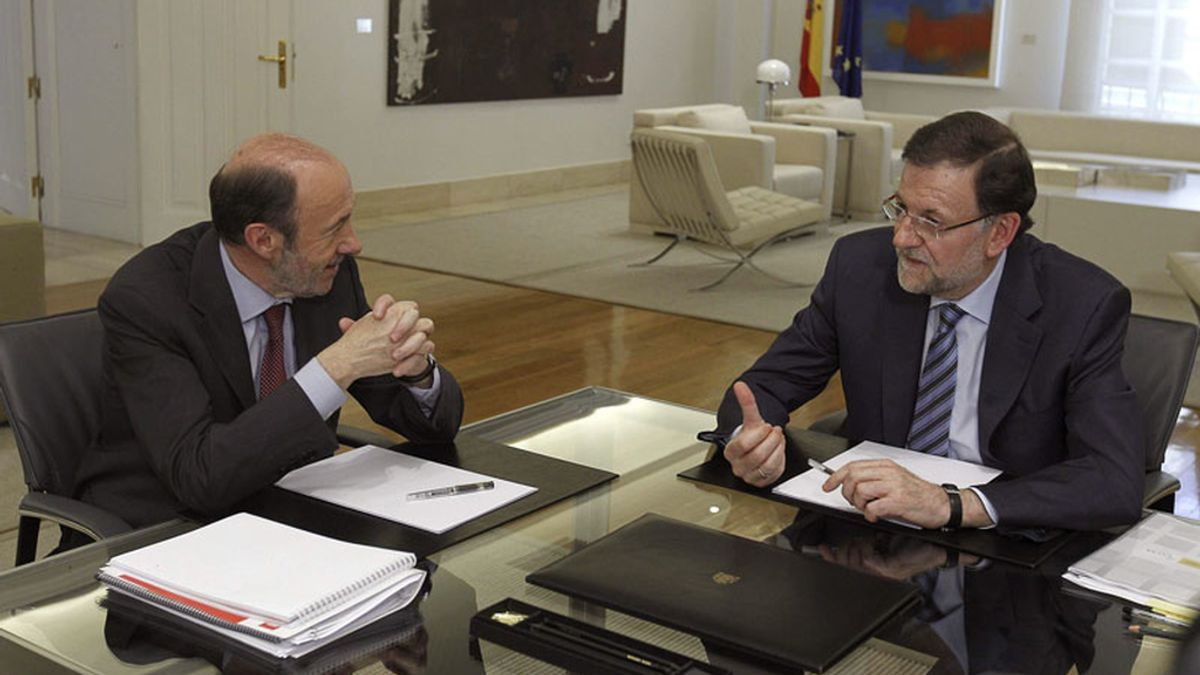 Reunión entre Rajoy y Rubalcaba en la Moncloa